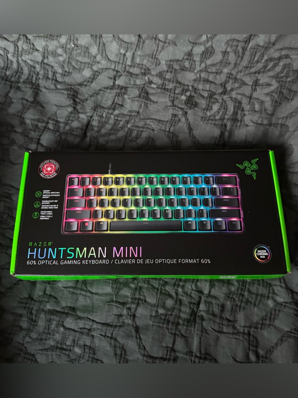 Razer Huntsman Mini 60% Gaming Keyboard - Black with RGB . NEW
